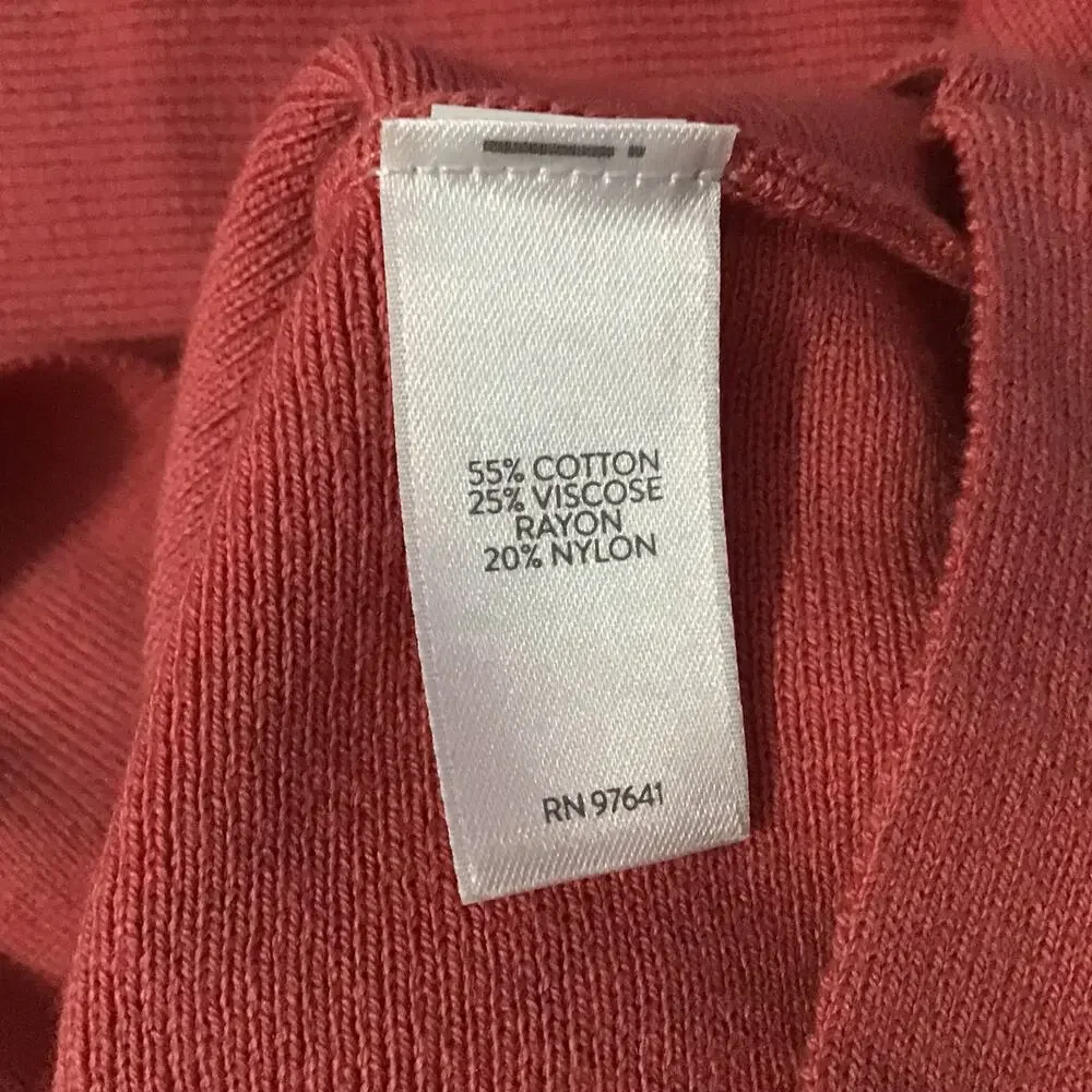 J.Jill Salmon Knit Dolman Cotton Blend Sweater XL petite
